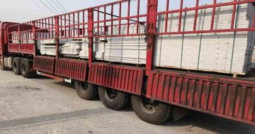 葫芦岛 白麻荔枝面外墙干挂，工厂装车日常