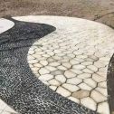 葫芦岛 黄金麻冰裂纹地铺石工地铺装案例