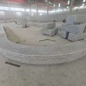 葫芦岛 芝麻白异形坐凳，自然面光面弧形加工