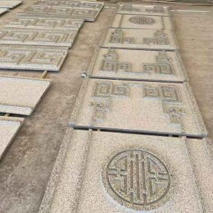 葫芦岛 白麻花岗岩外墙立面雕刻板