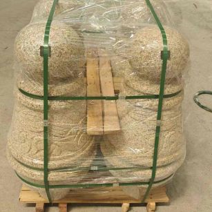 葫芦岛 黄金麻异形定制雕花——棒棒糖挡车柱