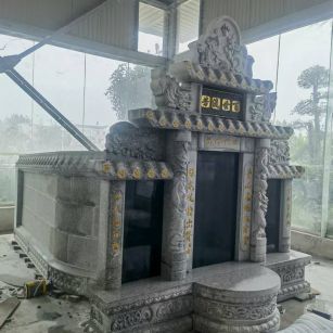 葫芦岛 芝麻白墓碑效果展示图