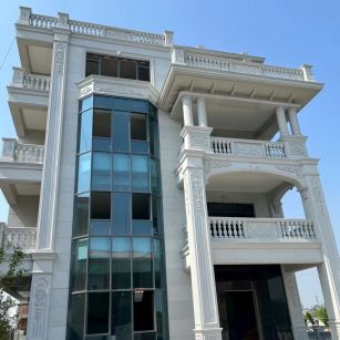 葫芦岛 白麻花岗岩别墅外墙干挂效果展示