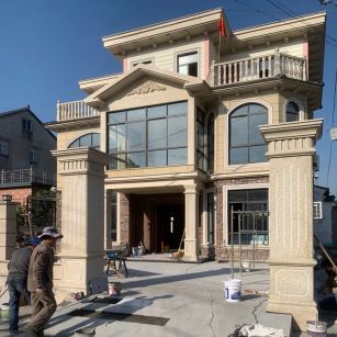 葫芦岛 黄金麻花岗岩荔枝面别墅外墙干挂私家专属