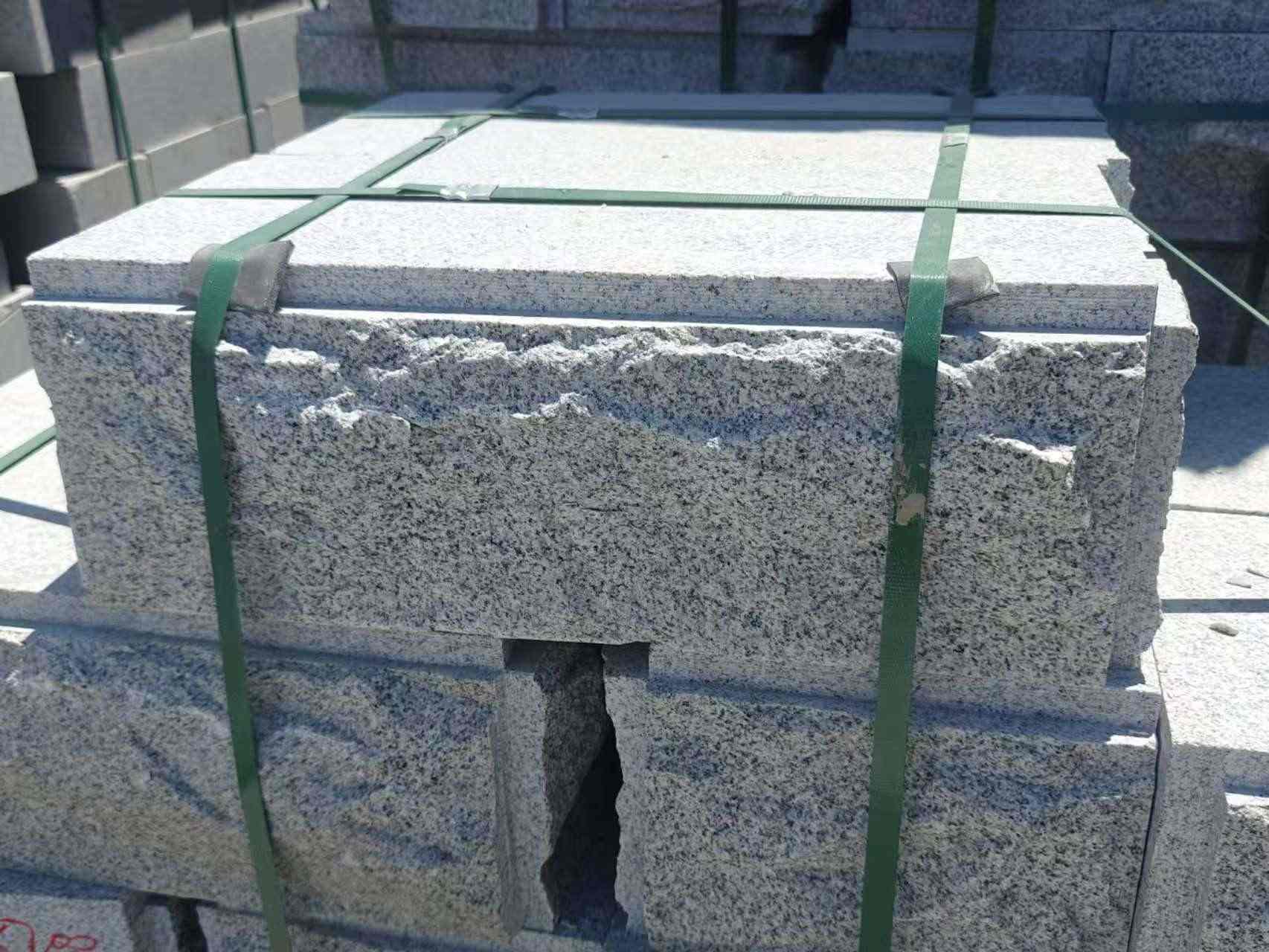 葫芦岛 芝麻白花岗岩自然面成品