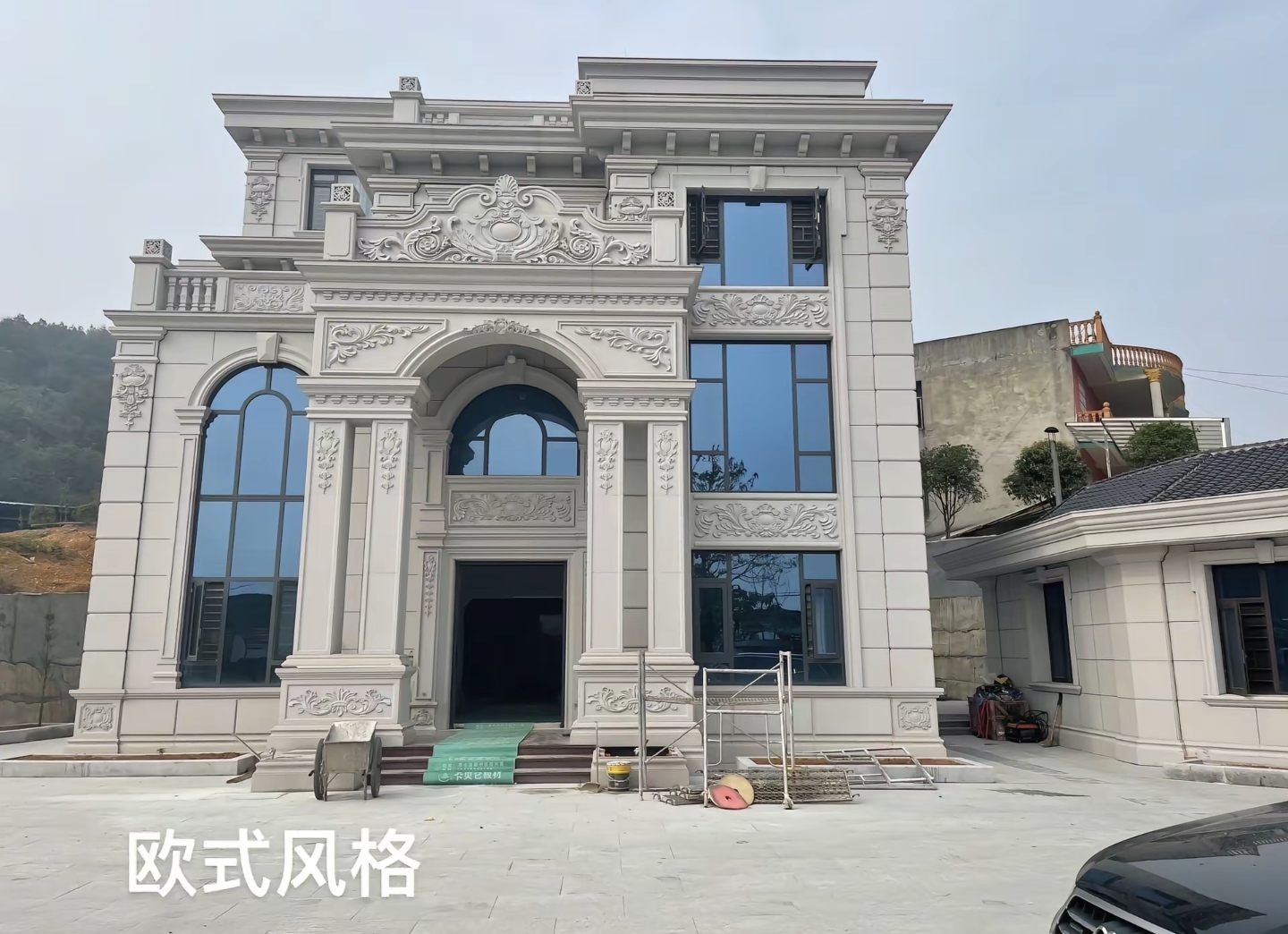 葫芦岛 白麻花岗岩别墅外墙干挂