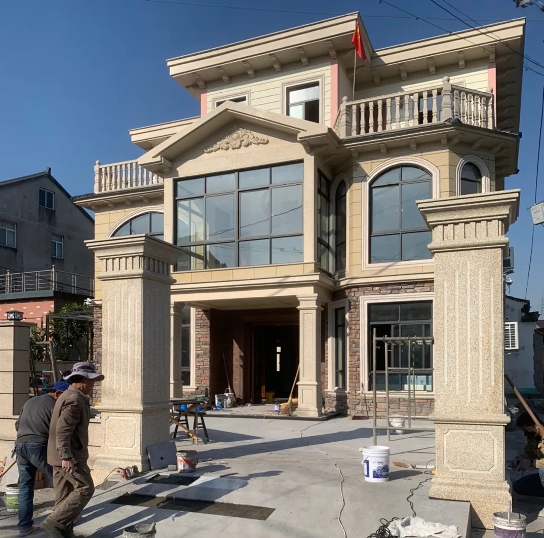 葫芦岛 黄金麻花岗岩荔枝面别墅外墙干挂私家专属