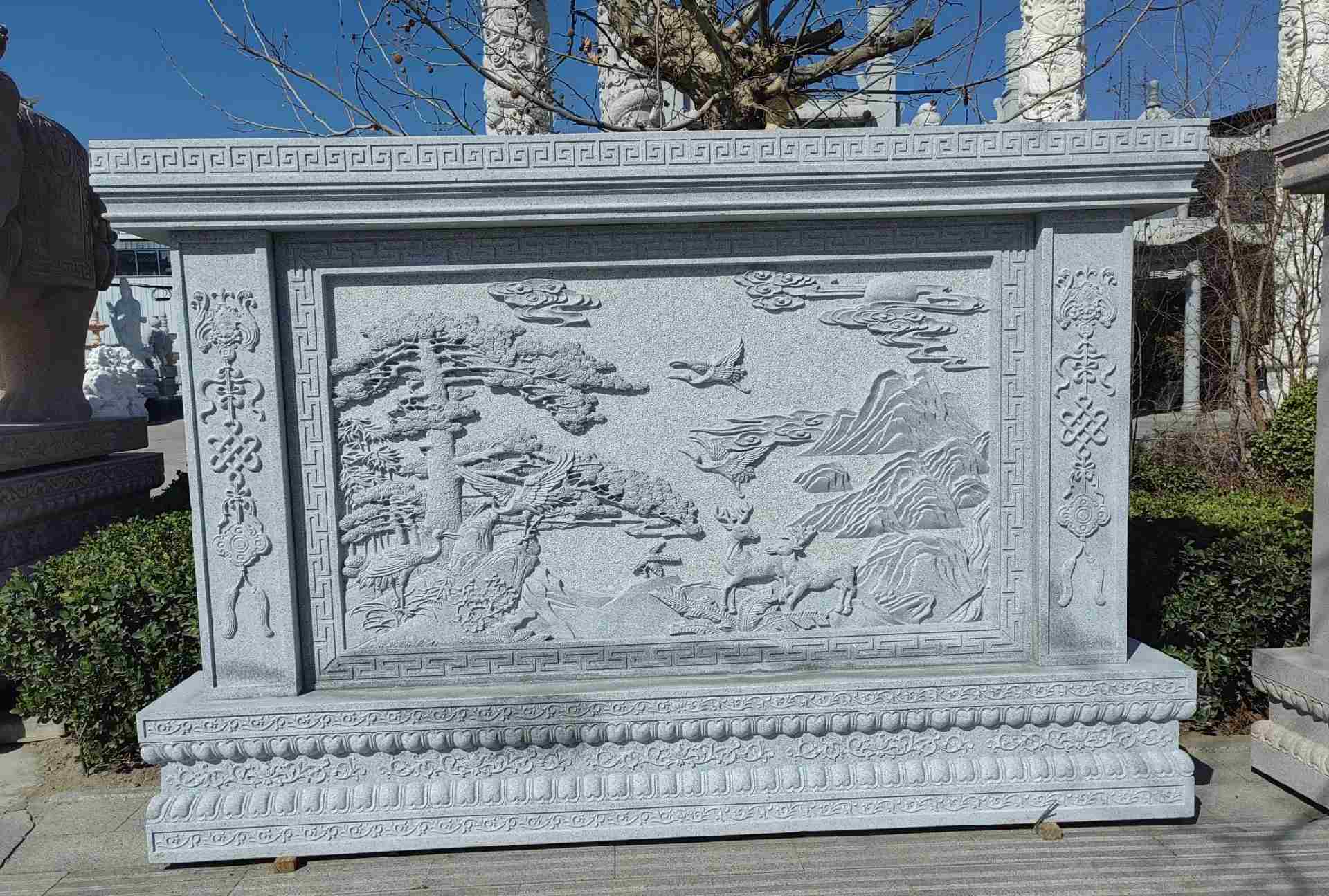 葫芦岛 芝麻白大型照壁，屏风，影壁