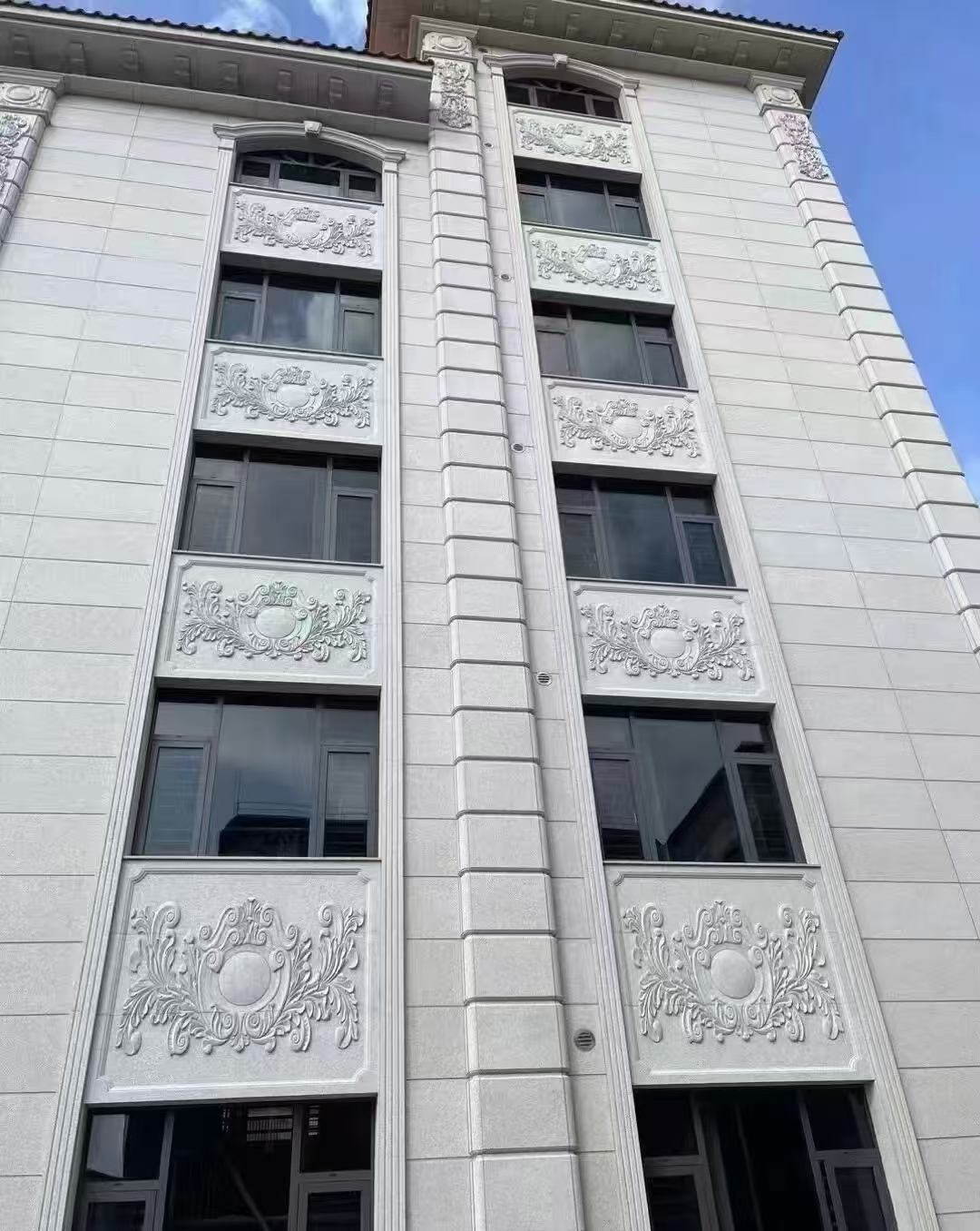 葫芦岛 白麻荔枝面花岗岩别墅外墙干挂