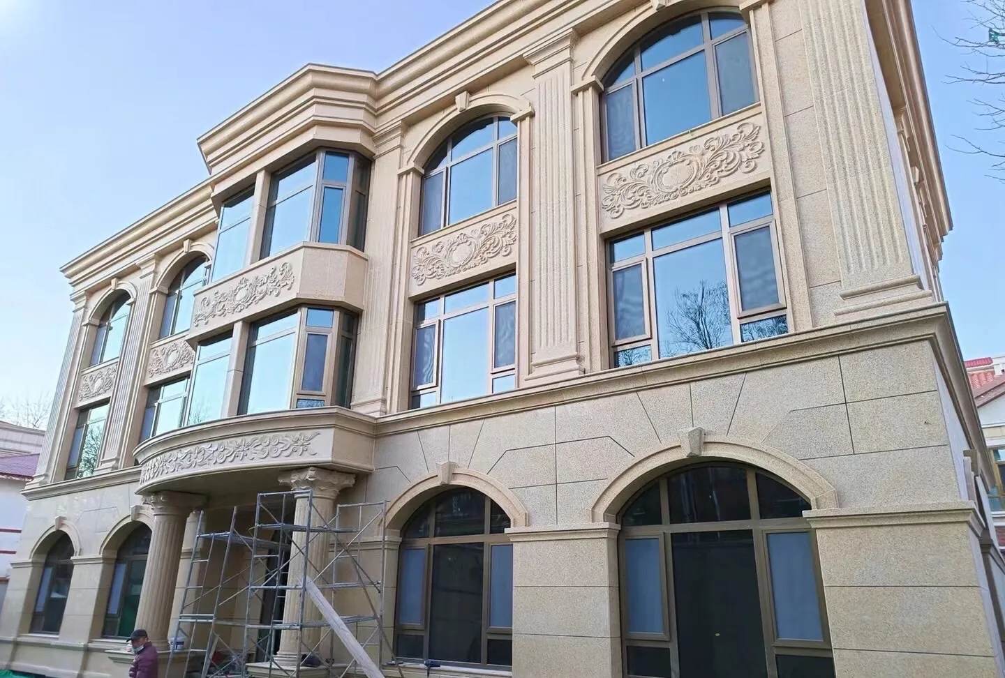 葫芦岛 黄金麻花岗岩别墅外墙干挂